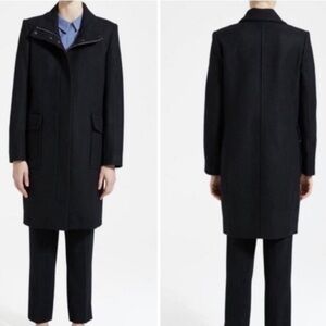Theory Funnel Wool Cashmere Coat Like New